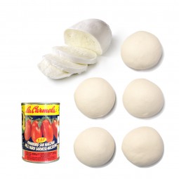 PizzaBox - 5x Margherita - ciasto + ser + pomidory
