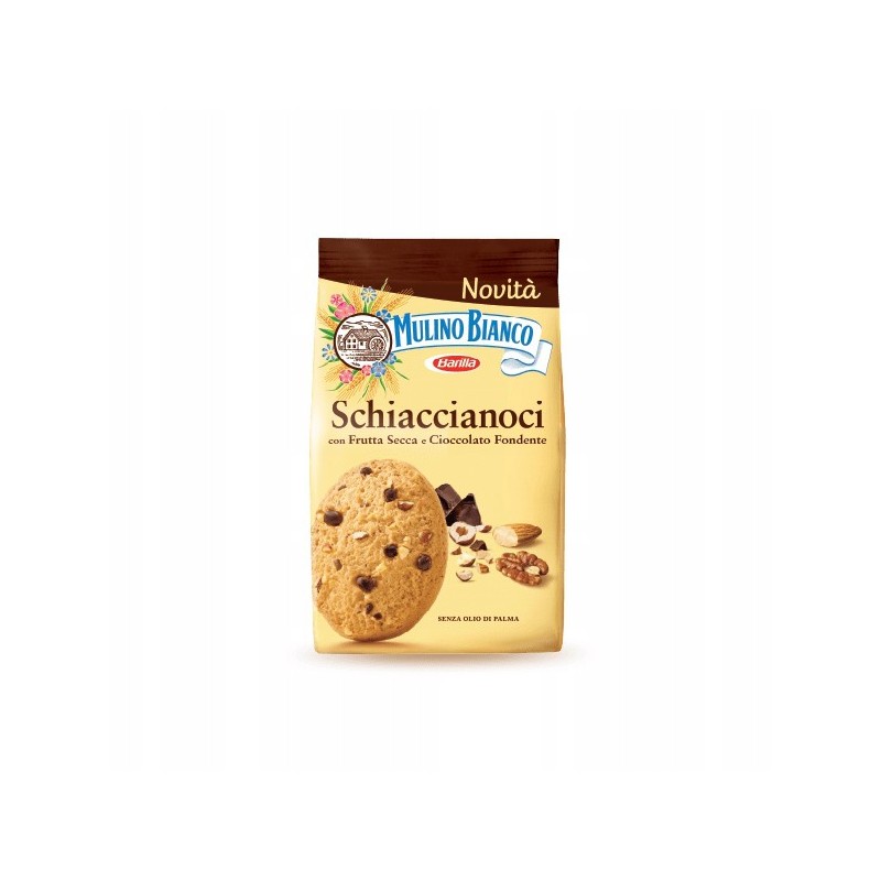 Ciastka z dodatkiem orzechów i gorzkiej czekolady Mulino Bianco Schiaccianoci 300 G
